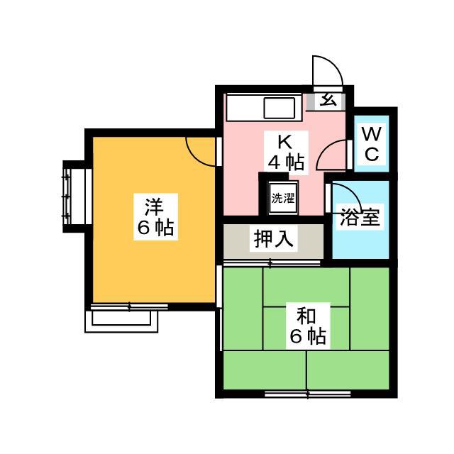 トレド原宿A棟(2K/2階)の間取り写真