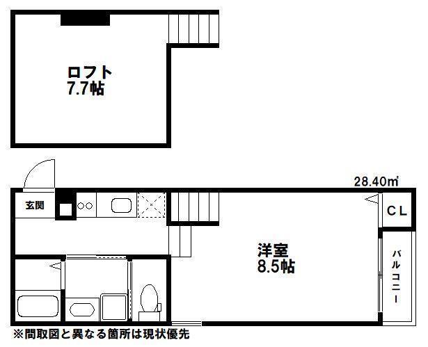 TUA CASA(1K/1階)の間取り写真