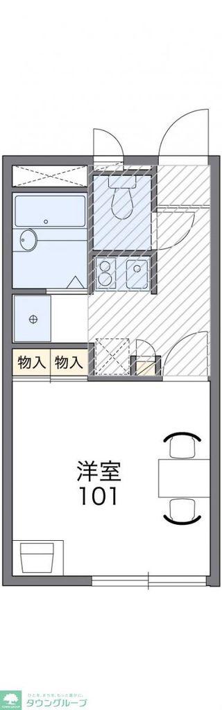 レオパレスMOKUREN(1K/1階)の間取り写真