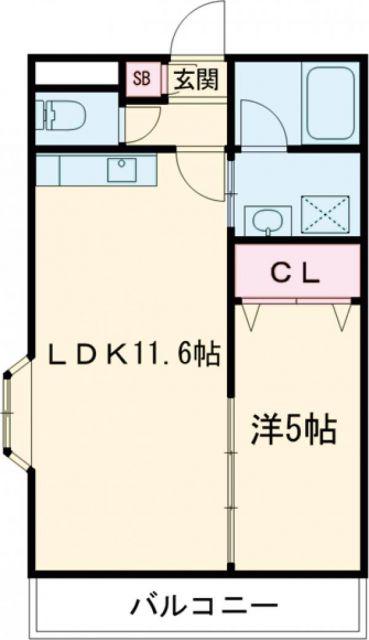 AI POINT(1LDK/1階)の間取り写真