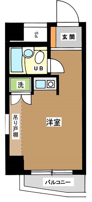 内藤ビソービル(ワンルーム/5階)の間取り写真