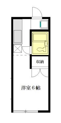ハイツアライ(ワンルーム/2階)の間取り写真