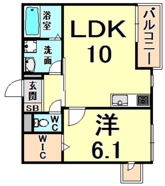 セントグリーンガーデンII(1LDK/3階)の間取り写真