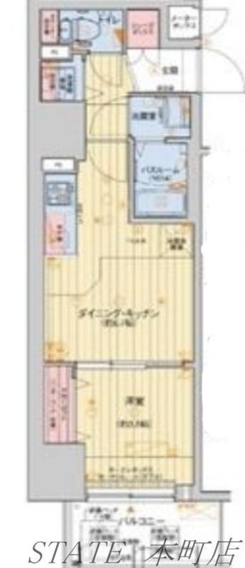 レオンコンフォート堀江公園(1DK/13階)の間取り写真