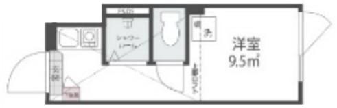 ノースヒル新宿イースト(ワンルーム/2階)の間取り写真