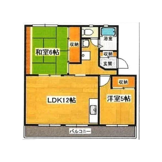 セゾンフェリーチェ(2LDK/2階)の間取り写真