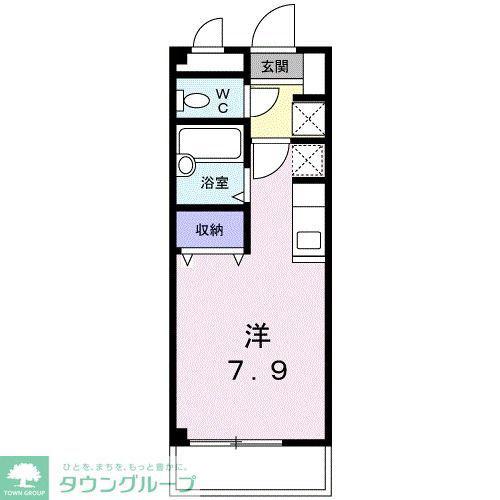 エスペランス(ワンルーム/2階)の間取り写真