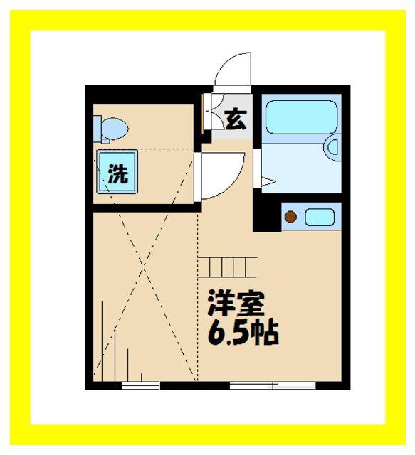 ブランドール北見方(ワンルーム/2階)の間取り写真