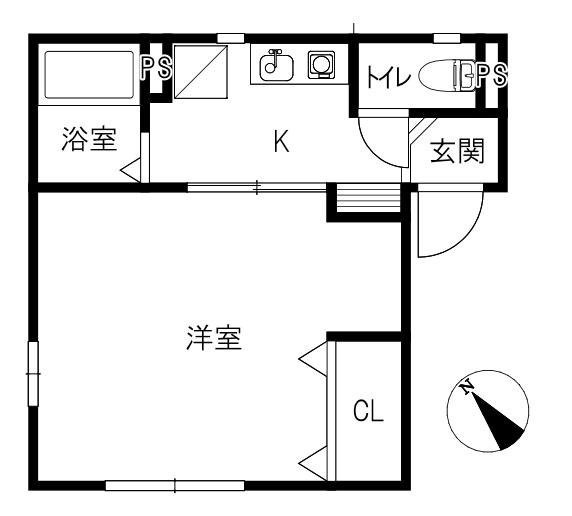 コンチェルト(1K/2階)の間取り写真