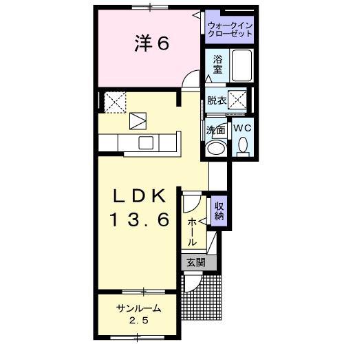アトレ大財II(1LDK/1階)の間取り写真