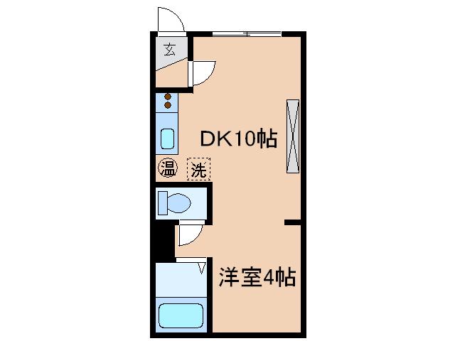 パークサイド貴(1DK/3階)の間取り写真