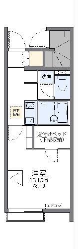 レオネクストKTY 白浜II(1K/1階)の間取り写真