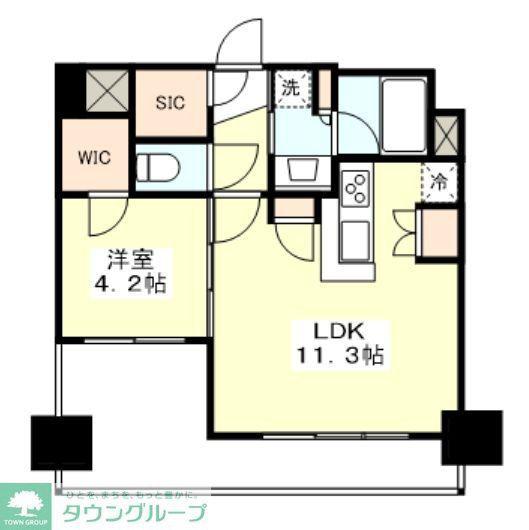 シェ フルール元住吉(1LDK/2階)の間取り写真