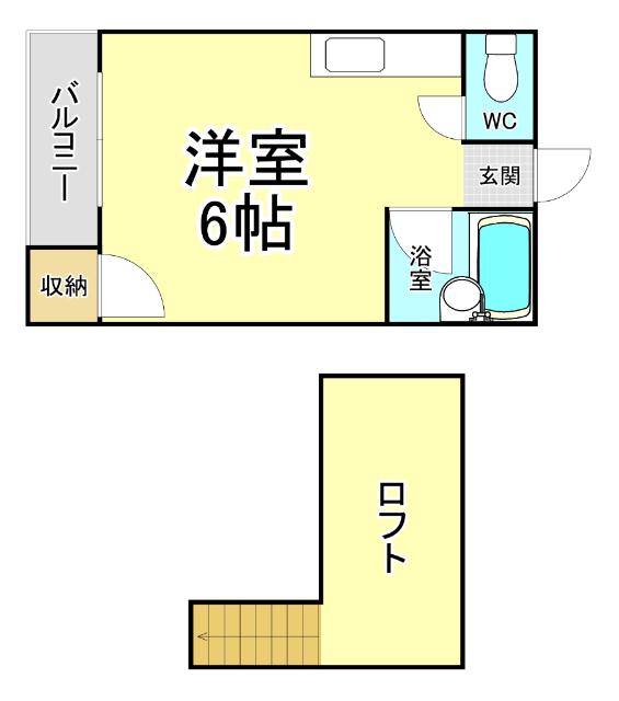 オアシス泉台A棟(ワンルーム/1階)の間取り写真