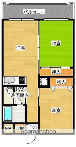 ジュパール喜多崎(2LDK/5階)の間取り写真
