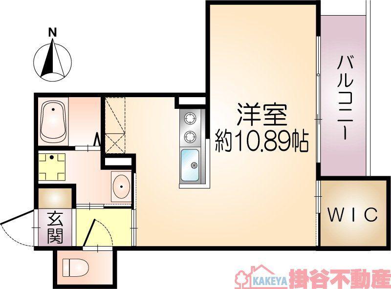プランタン221(ワンルーム/2階)の間取り写真
