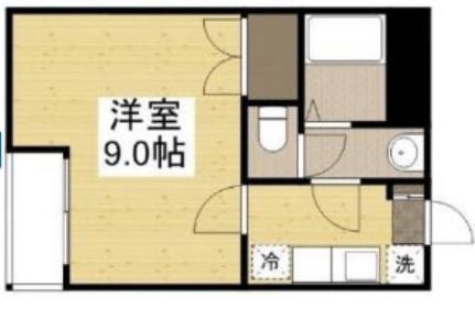 ロイヤルパレス西田(1K/2階)の間取り写真