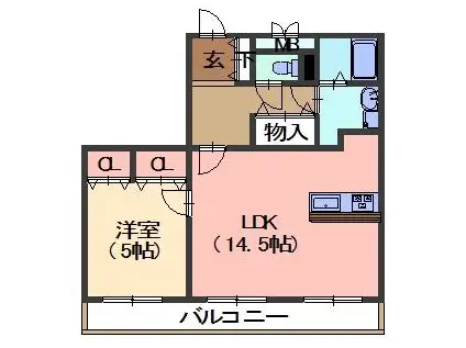 セカンドステージ平針(1LDK/3階)の間取り写真