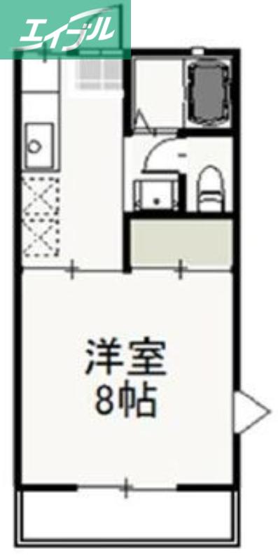 S・T・VILLA TSUSHIMA B(1K/1階)の間取り写真