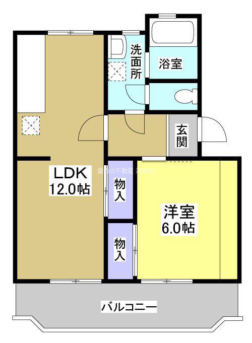 サンホーム曳馬(1LDK/1階)の間取り写真