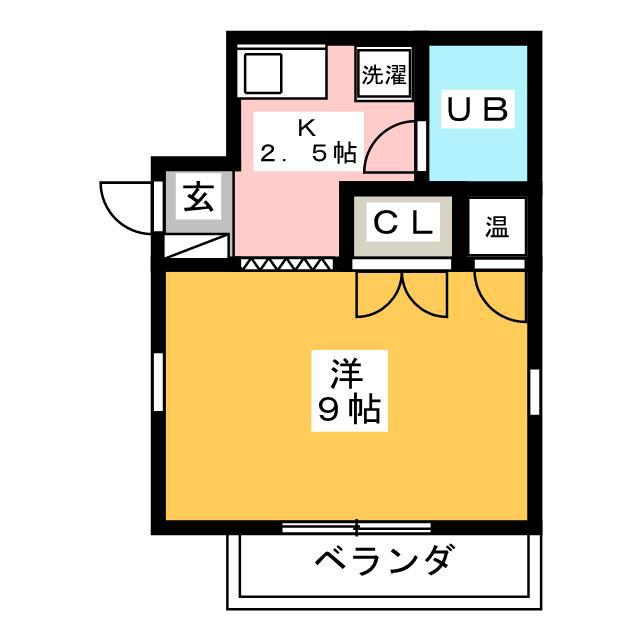 リエス岐阜元町(1K/3階)の間取り写真