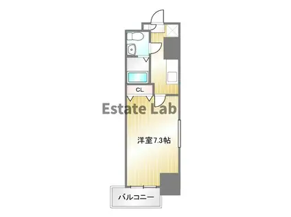 JPレジデンス神戸(1K/8階)の間取り写真