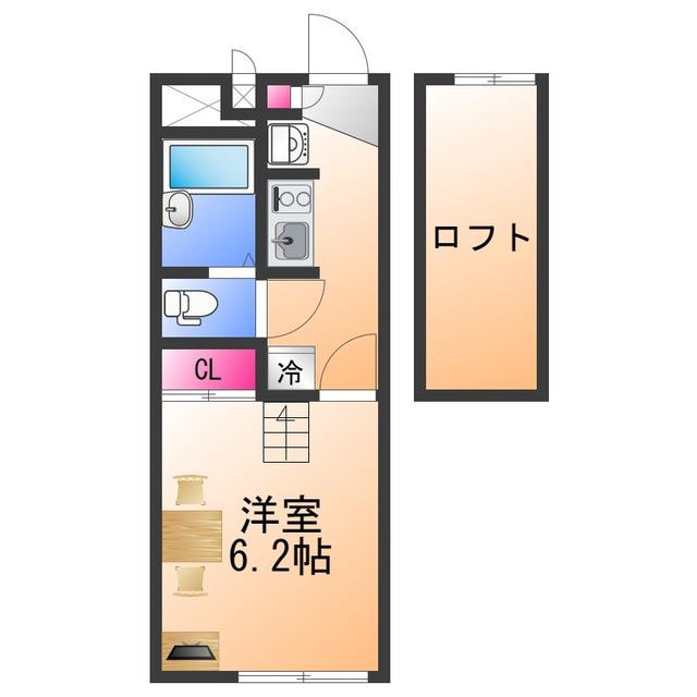 レオパレスFUCHU KITA(1K/1階)の間取り写真