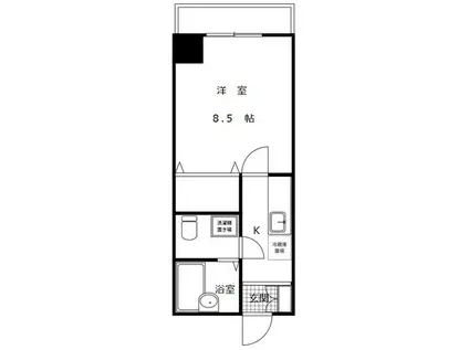 長町パリエ(1K/5階)の間取り写真