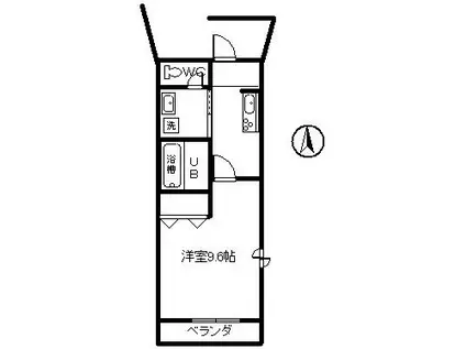 NK堤下ビル(1K/3階)の間取り写真