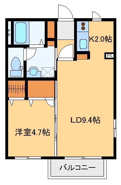 パル G(1LDK/2階)の間取り写真