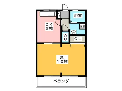 エクシードASANO(1DK/1階)の間取り写真