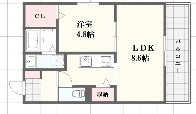 LE CORINDON(1LDK/1階)の間取り写真