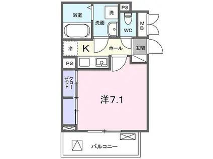 FORZADKIII(1K/3階)の間取り写真