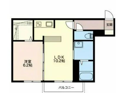CASA IN COLLINA(1LDK/2階)の間取り写真