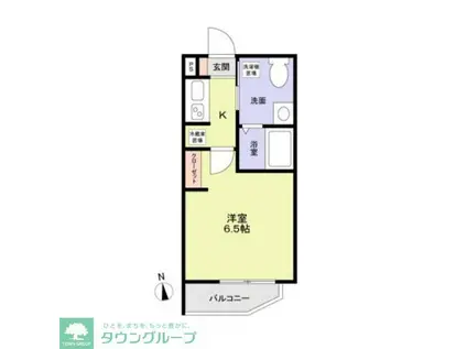 グランレジデンス(1K/1階)の間取り写真