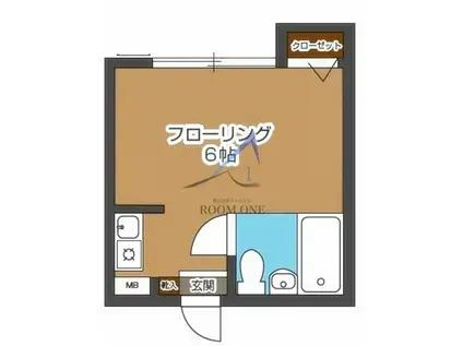 メゾンイースト(ワンルーム/1階)の間取り写真