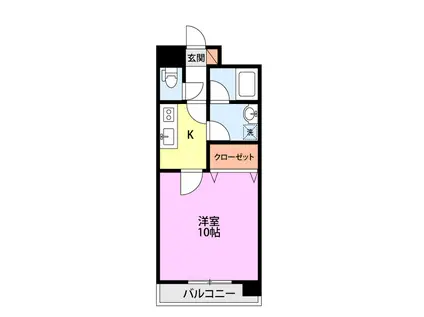 リアライズ西湊町通(1K/9階)の間取り写真