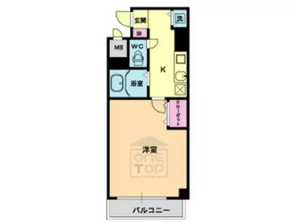 メゾン・ド・ヴィレ茨木(1K/5階)の間取り写真