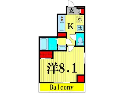 HYS 梅島 CONFORT(1K/3階)の間取り写真