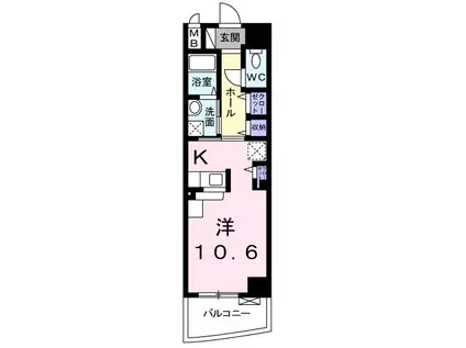 ミニヨン マリアージュ(1K/3階)の間取り写真