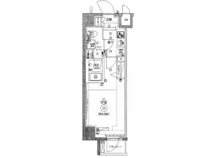 レアライズ押上(1K/3階)の間取り写真