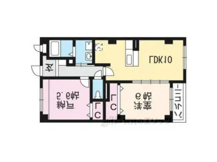 マジコールコーポ(2LDK/1階)の間取り写真