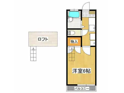 コーポスカイキープ(1K/1階)の間取り写真