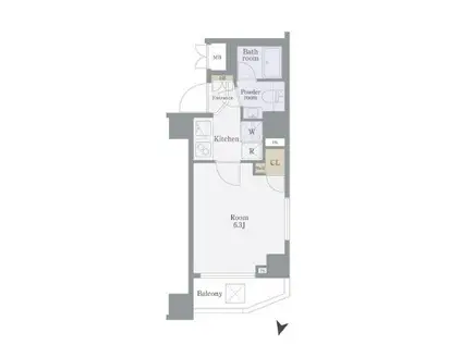 レアライズ代々木上原(1K/3階)の間取り写真