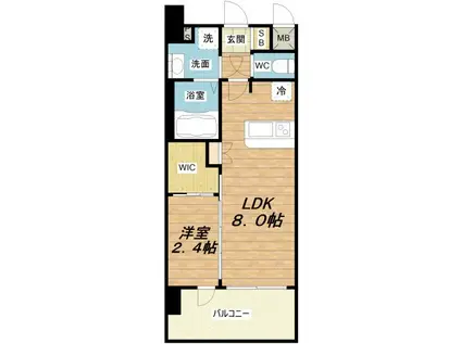 セレニテ阿波座ミラク(1LDK/9階)の間取り写真