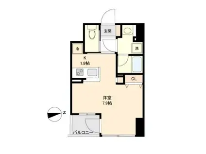 KDXレジデンス仙台駅東(ワンルーム/3階)の間取り写真