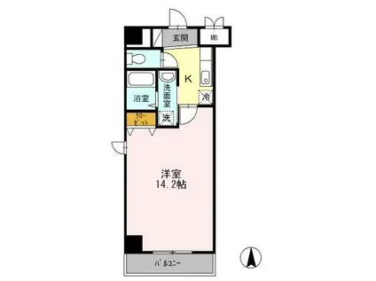 シュポール清澄白河(1K/6階)の間取り写真