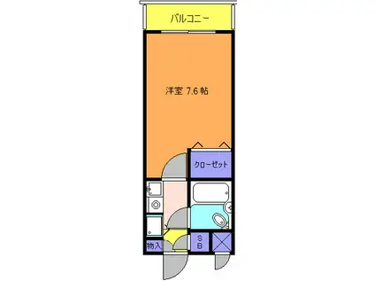 日神パレステージ三軒茶屋(1K/2階)の間取り写真