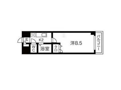 現代ハウス新栄(1K/4階)の間取り写真