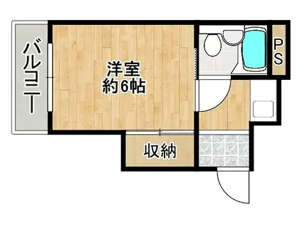 ライズワン高槻(1K/1階)の間取り写真